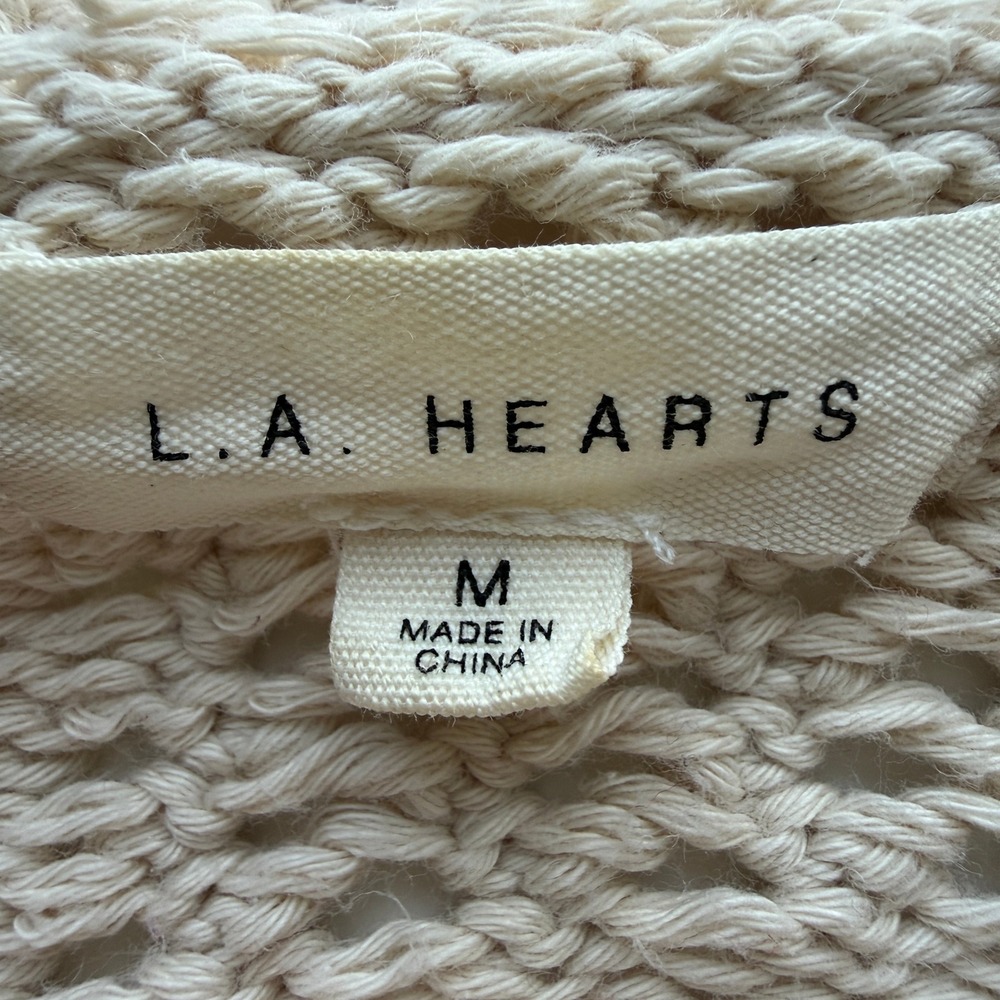 L.A. Hearts Chunky Cotton Colorblock Knit Sweater M - Picture 7 of 9